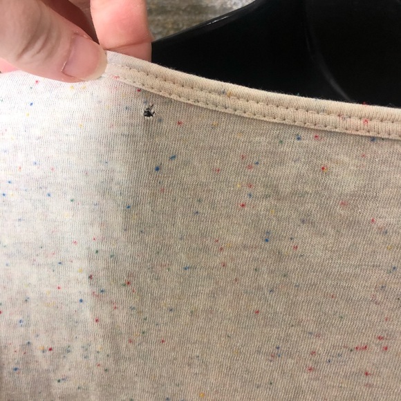 Ann Taylor Loft confetti print tiered long sleeve shirt - Picture 4 of 6